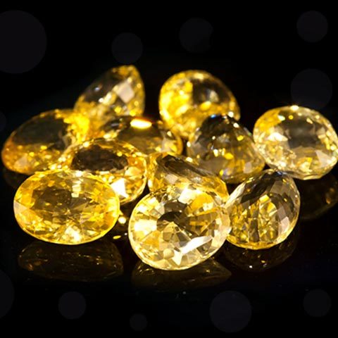 Yellow sapphire hot sale stone tanishq